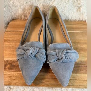 M. Gemi Blue Suede Flats Pointed Toe -  Size 40 or U.S 9
